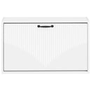 vidaXL Fali Cipőtartó HOORN 71 x 17 x 43 cm Szerelt Fa Fehér
