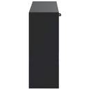 vidaXL Fali Cipőtartó HOORN 71 x 17 x 43 cm Szerelt Fa Fekete