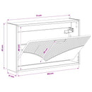 vidaXL Fali Cipőtartó HOORN 71 x 17 x 43 cm Szerelt Fa Sonoma Tölgy