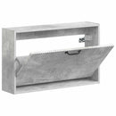 vidaXL Fali Cipőtartó HOORN 71 x 17 x 43 cm Szerelt Fa Betonszürke