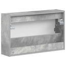 vidaXL Fali Cipőtartó HOORN 71 x 17 x 43 cm Szerelt Fa Betonszürke