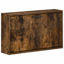 vidaXL Fali Cipőtartó HOORN 71 x 17 x 43 cm Szerelt Fa Füstös Tölgy