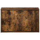 vidaXL Fali Cipőtartó HOORN 71 x 17 x 43 cm Szerelt Fa Füstös Tölgy