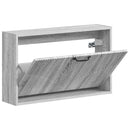 vidaXL Fali Cipőtartó HOORN 71 x 17 x 43 cm Szerelt Fa Szürke Sonoma