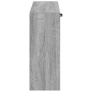 vidaXL Fali Cipőtartó HOORN 71 x 17 x 43 cm Szerelt Fa Szürke Sonoma
