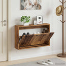 vidaXL Fali Cipőtartó HOORN 71 x 17 x 43 cm Szerelt Fa Antik Fa