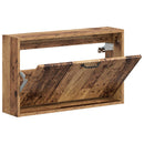 vidaXL Fali Cipőtartó HOORN 71 x 17 x 43 cm Szerelt Fa Antik Fa