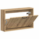 vidaXL Fali Cipőtartó HOORN 71 x 17 x 43 cm Szerelt Fa Kézműves Tölgy