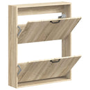 vidaXL Fali Cipőtartó HOORN 71 x 17 x 86 cm Szerelt Fa Sonoma Tölgy