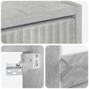vidaXL Fali Cipőtartó HOORN 71 x 17 x 86 cm Szerelt Fa Betonszürke