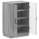 vidaXL Cipőszekrény HOORN 59,5 x 39,5 x 87 cm Szerelt Fa Szürke Sonoma