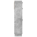 vidaXL Cipőszekrény HOORN 78 x 24 x 100 cm Szerelt Fa Betonszürke