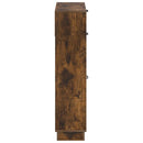 vidaXL Cipőszekrény HOORN 78 x 24 x 100 cm Szerelt Fa Füstös Tölgy