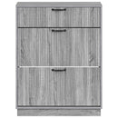 vidaXL Cipőszekrény HOORN 78 x 24 x 100 cm Szerelt Fa Szürke Sonoma