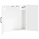 vidaXL Darts szekrény HOORN Magasfényű Fehér 52,5 x 10,5 x 53,5 cm