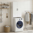vidaXL WC Szekrény HOORN Fehér 66 x 25,5 x 190 cm Szerelt Fa