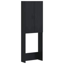 vidaXL WC Szekrény HOORN Fekete 66 x 25,5 x 190 cm Szerelt Fa