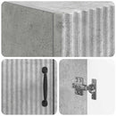 vidaXL WC Szekrény HOORN Betonszürke 66 x 25,5 x 190 cm Szerelt Fa