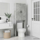 vidaXL WC Szekrény HOORN Betonszürke 66 x 25,5 x 190 cm Szerelt Fa