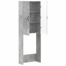 vidaXL WC Szekrény HOORN Betonszürke 66 x 25,5 x 190 cm Szerelt Fa