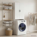 vidaXL WC Szekrény HOORN Magasfényű Fehér 66 x 25,5 x 190 cm