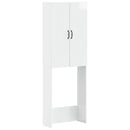 vidaXL WC Szekrény HOORN Magasfényű Fehér 66 x 25,5 x 190 cm