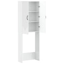 vidaXL WC Szekrény HOORN Magasfényű Fehér 66 x 25,5 x 190 cm