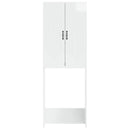 vidaXL WC Szekrény HOORN Magasfényű Fehér 66 x 25,5 x 190 cm