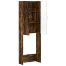 vidaXL WC Szekrény HOORN Füstös Tölgy 66 x 25,5 x 190 cm Szerelt Fa