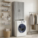 vidaXL WC Szekrény HOORN Szürke Sonoma 66 x 25,5 x 190 cm Szerelt Fa