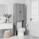 vidaXL WC Szekrény HOORN Szürke Sonoma 66 x 25,5 x 190 cm Szerelt Fa