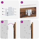 vidaXL Falra szerelhető fejtámla HOORN Antik Fa Szerelt Fa