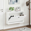 vidaXL Fali Cipőtartó BREDA 71 x 17 x 43 cm Szerelt Fa Fehér
