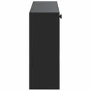 vidaXL Fali Cipőtartó BREDA 71 x 17 x 43 cm Szerelt Fa Fekete