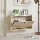 vidaXL Fali Cipőtartó BREDA 71 x 17 x 43 cm Szerelt Fa Sonoma Tölgy