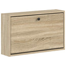 vidaXL Fali Cipőtartó BREDA 71 x 17 x 43 cm Szerelt Fa Sonoma Tölgy