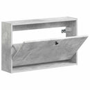 vidaXL Fali Cipőtartó BREDA 71 x 17 x 43 cm Szerelt Fa Betonszürke