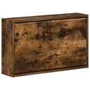 vidaXL Fali Cipőtartó BREDA 71 x 17 x 43 cm Szerelt Fa Füstös Tölgy