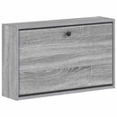 vidaXL Fali Cipőtartó BREDA 71 x 17 x 43 cm Szerelt Fa Szürke Sonoma