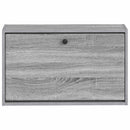 vidaXL Fali Cipőtartó BREDA 71 x 17 x 43 cm Szerelt Fa Szürke Sonoma
