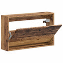 vidaXL Fali Cipőtartó BREDA 71 x 17 x 43 cm Szerelt Fa Antik Fa