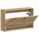 vidaXL Fali Cipőtartó BREDA 71 x 17 x 43 cm Szerelt Fa Kézműves Tölgy