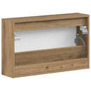 vidaXL Fali Cipőtartó BREDA 71 x 17 x 43 cm Szerelt Fa Kézműves Tölgy