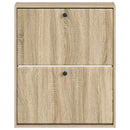 vidaXL Fali Cipőtartó BREDA 71 x 17 x 86 cm Szerelt Fa Sonoma Tölgy