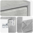 vidaXL Fali Cipőtartó BREDA 71 x 17 x 86 cm Szerelt Fa Betonszürke