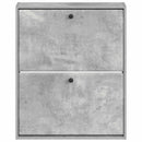 vidaXL Fali Cipőtartó BREDA 71 x 17 x 86 cm Szerelt Fa Betonszürke