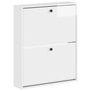 vidaXL Fali Cipőtartó BREDA 71 x 17 x 86 cm Szerelt Fa