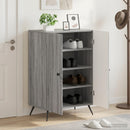 vidaXL Cipőszekrény BREDA 59,5 x 39,5 x 90 cm Szerelt Fa Szürke Sonoma