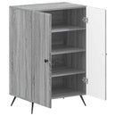 vidaXL Cipőszekrény BREDA 59,5 x 39,5 x 90 cm Szerelt Fa Szürke Sonoma