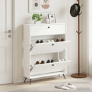 vidaXL Cipőszekrény BREDA 78 x 24 x 103 cm Szerelt Fa Fehér